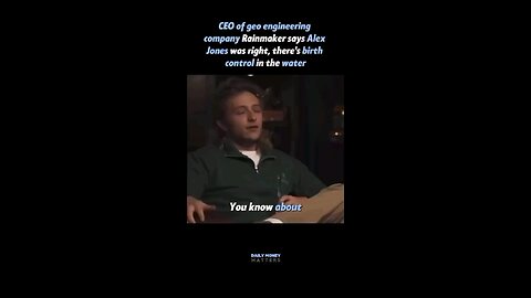 Birth Control in the Water Confirmed Again-By Geoengineer