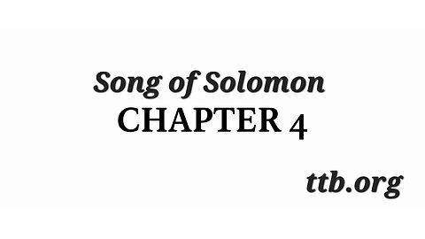 Song of Solomon Chapter 4 (Bible Study)