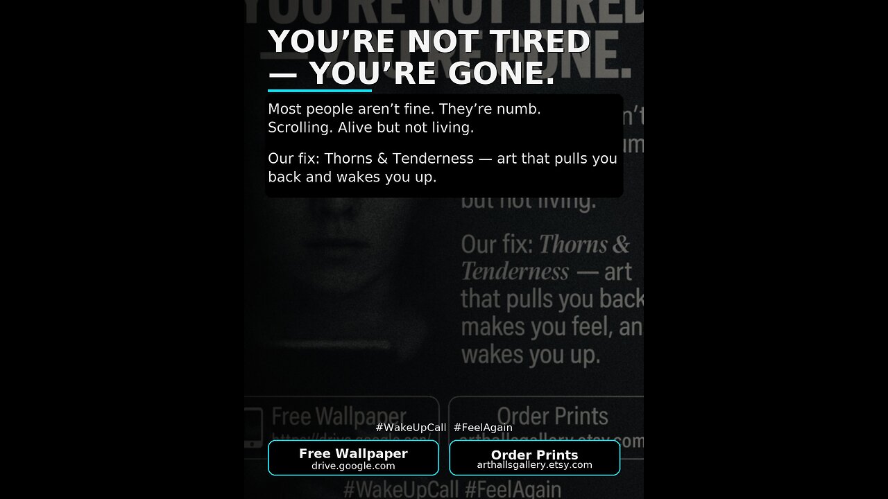 🛑 YOU’RE NOT TIRED — YOU’RE GONE.