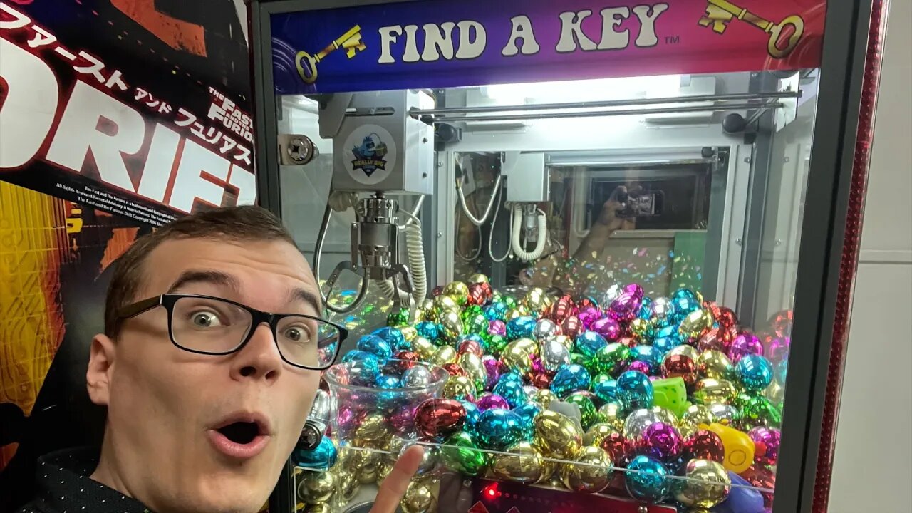 Golden Egg Mystery Key Arcade Claw Machine!