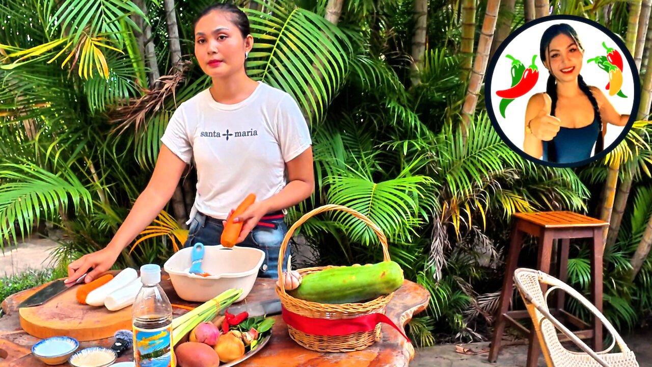 Outdoor ASMR cooking: BEEF BONES SOUP