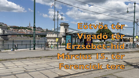 Eötvös tér - Vigadó tér - Erzsébet-híd - Március 15. tér - Ferenciek tere #ブダペスト旅行のヒント