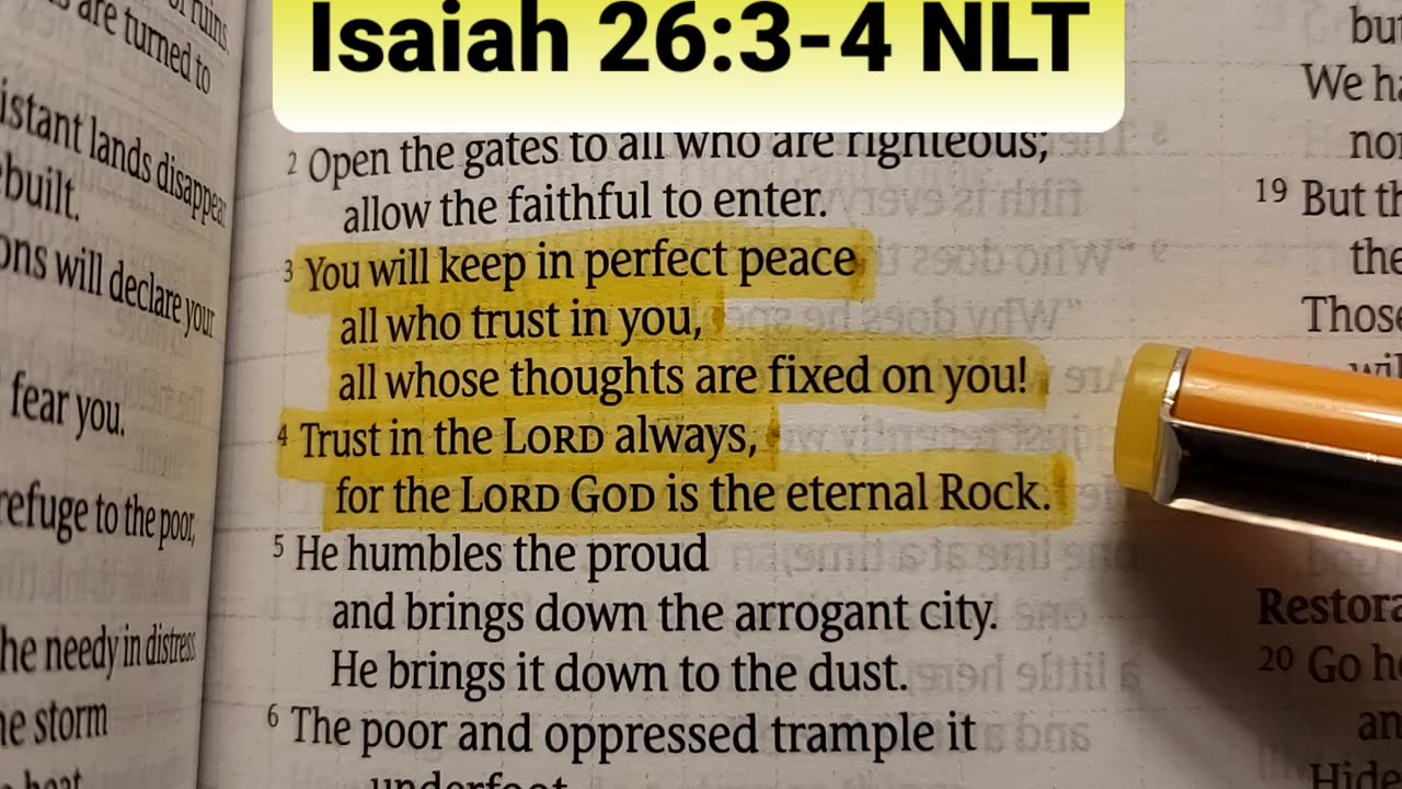 You will keep in perfect peace all who trust in you,