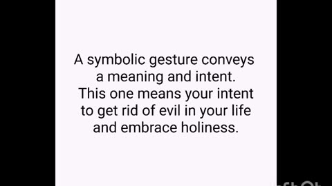 The new Jerusalem symbolic gesture.