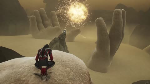 Battle54 Miles Morales enters to find Sandman Crystal and faces Mini Sandmans Spiderman 2