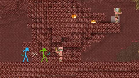 The Nether - Animation vs. Minecraft Shorts EP14🎬❤️⏰👨‍👨‍👧‍👧