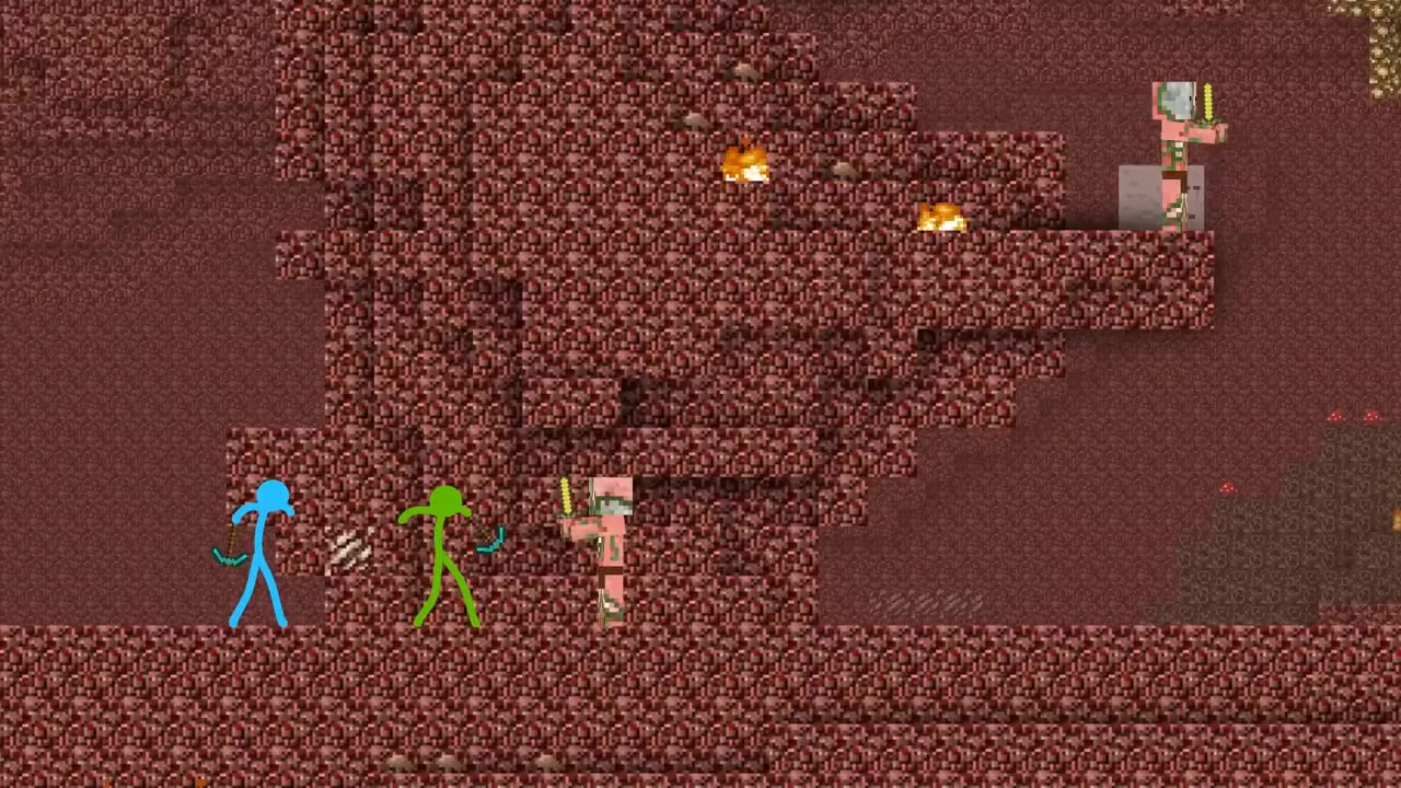 The Nether - Animation vs. Minecraft Shorts EP14🎬❤️⏰👨‍👨‍👧‍👧