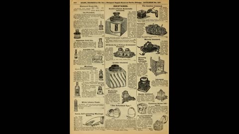1898 Sears Catalog 1056 pages No Sound, Historical Reference