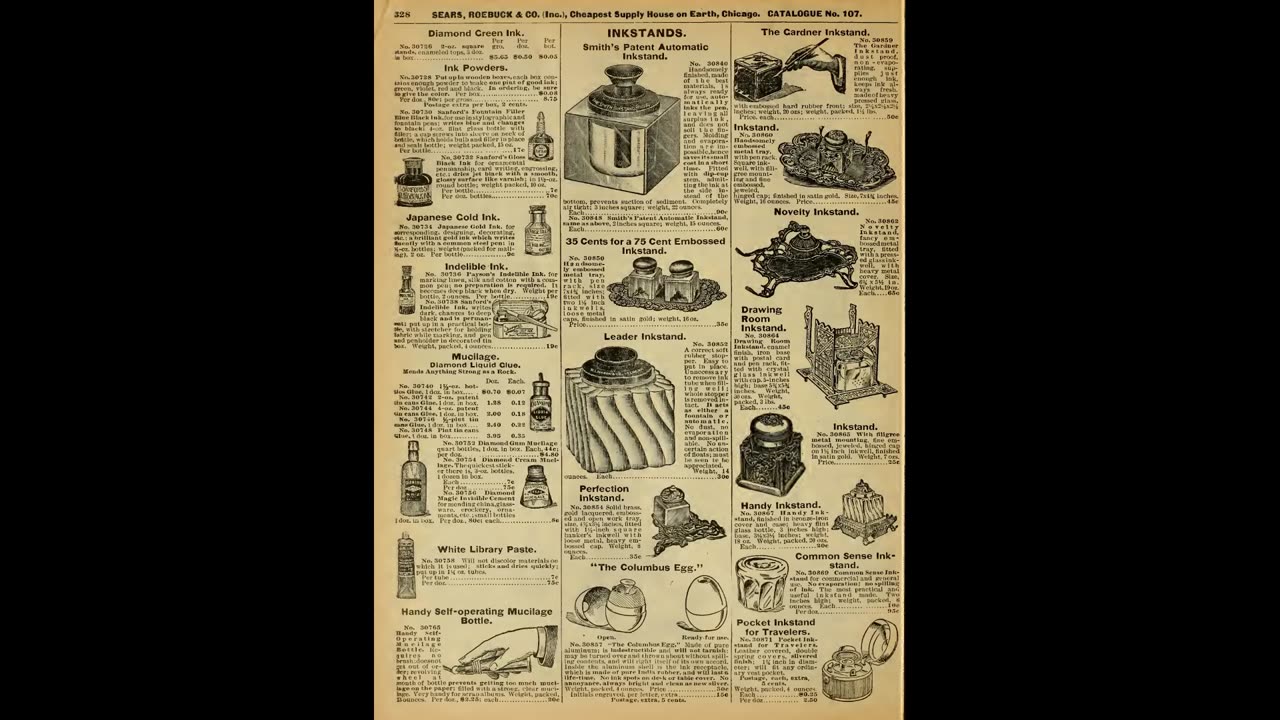 1898 Sears Catalog 1056 pages No Sound, Historical Reference