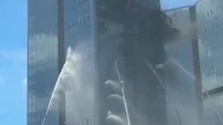 🔥Shenzhen high-rise building on fire. Drones deployed to put out fire.