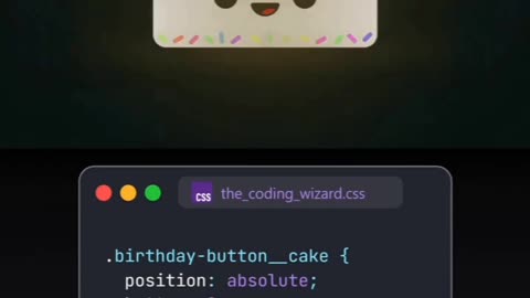 Beautiful Birthday Cake Animation with HTML & CSS
