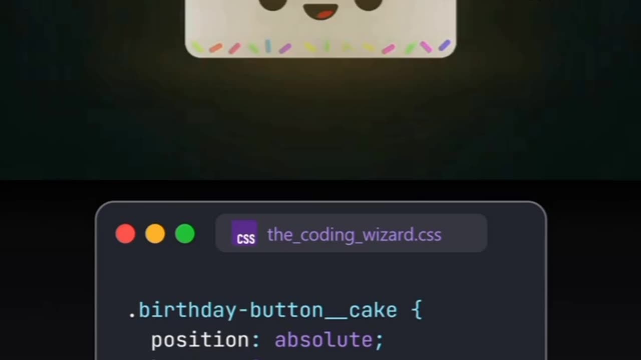 Beautiful Birthday Cake Animation with HTML & CSS