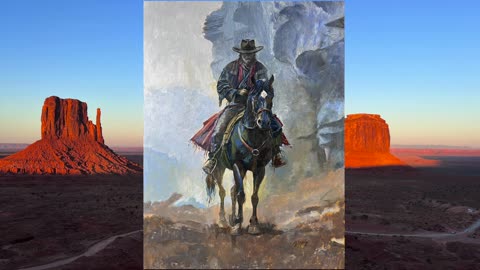 Blasting off with MAGA energy, cowboy hat flies, ten paintings
