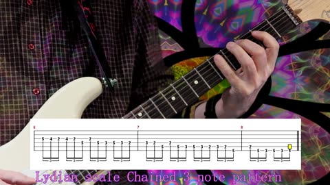 Lydian scale (chained 3 note pattern)