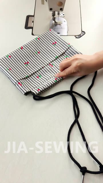 Cherry Drawstring Bag🛍✨ | DIY | Quick Sewing Tips No.346