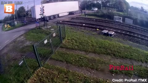 Train collides with truck at railroad crossing in Meteren, Netherlands. Breitbart News