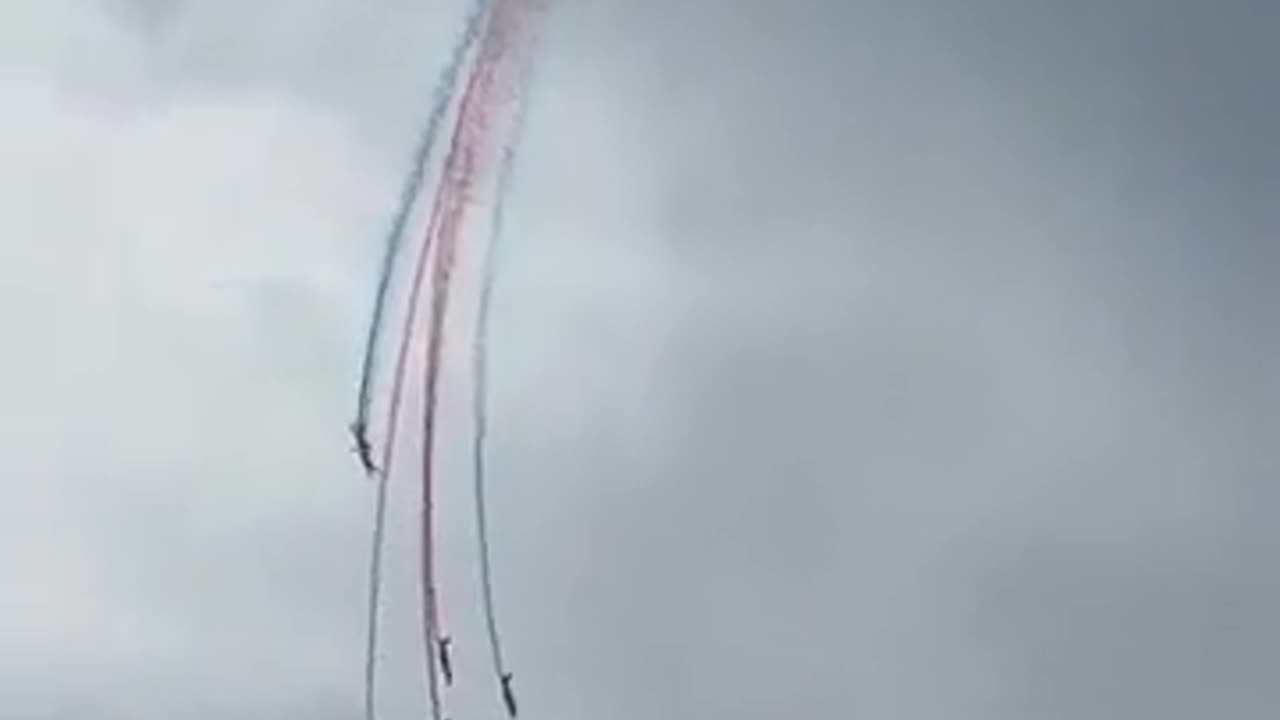 France.. Two military aircraft collided in an air force parade