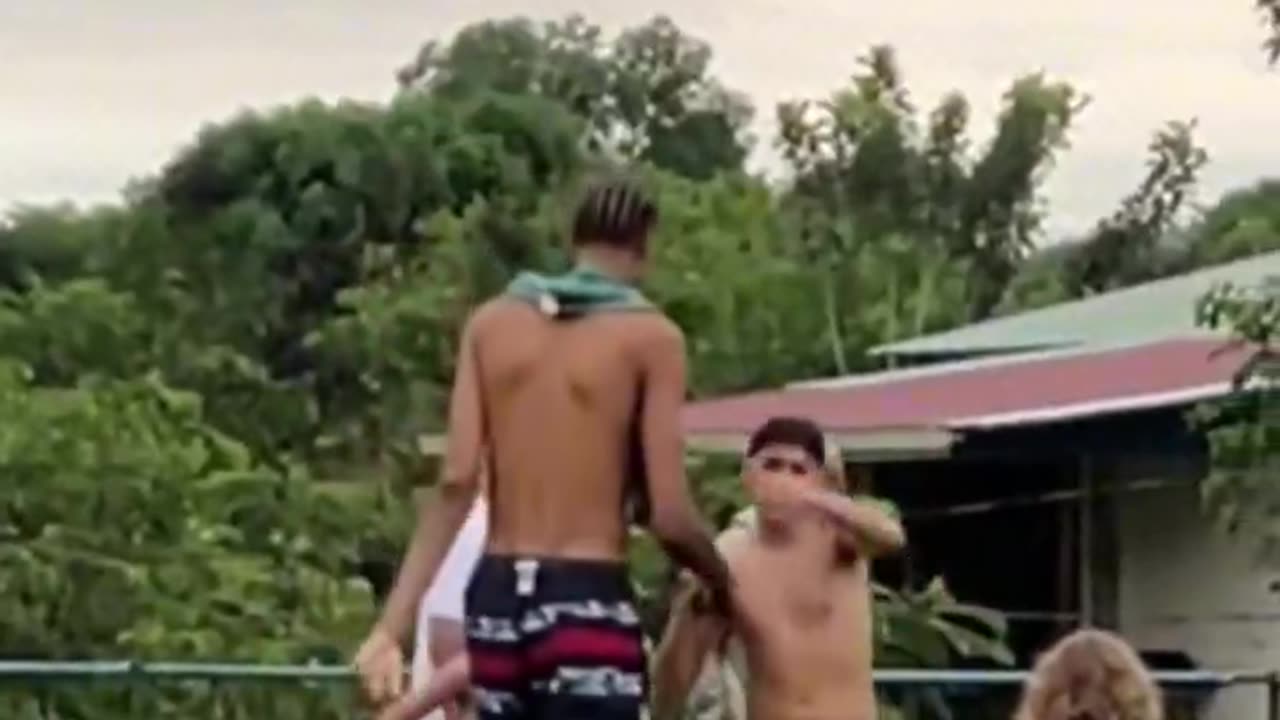 This footage of Victor Wembanyama playing football with locals in Costa Rica is incredible