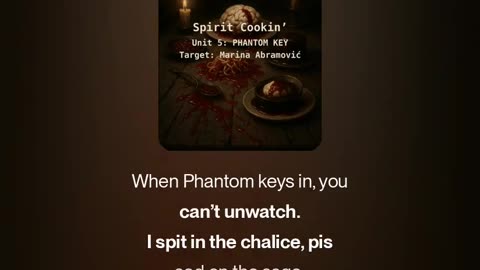 🗝️ SPIRIT COOKIN’ Target: Marina Abramović