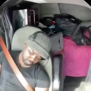 Son hides in his fathers truck and scares him while driving