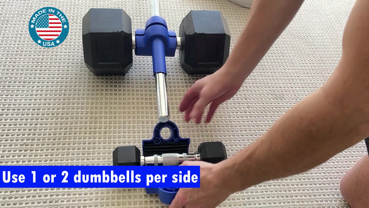 Enjoy A New Twist On #dumbbellworkouts 🏋️‍♂️Convert Dumbbells w/Dualbell #dumbbell Converters