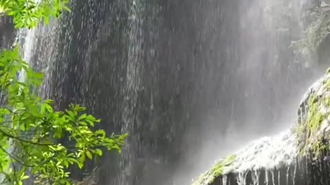 Very beautiful waterfall in nature