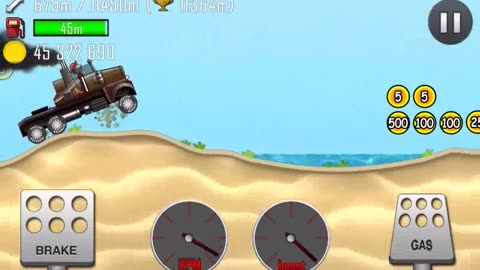 Hill Climb Racing, Tractor, Rooftops, 2339m