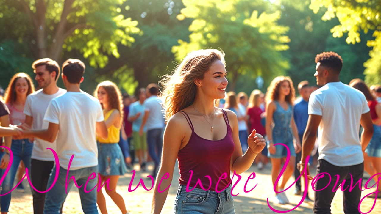 Electronic music. Song When we were Young.