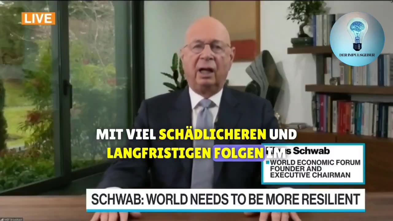K.Schwab:Der Klimawandel könnte, wenn wir ihn nicht bekämpfen, der nächste große sagen wir mal Virus