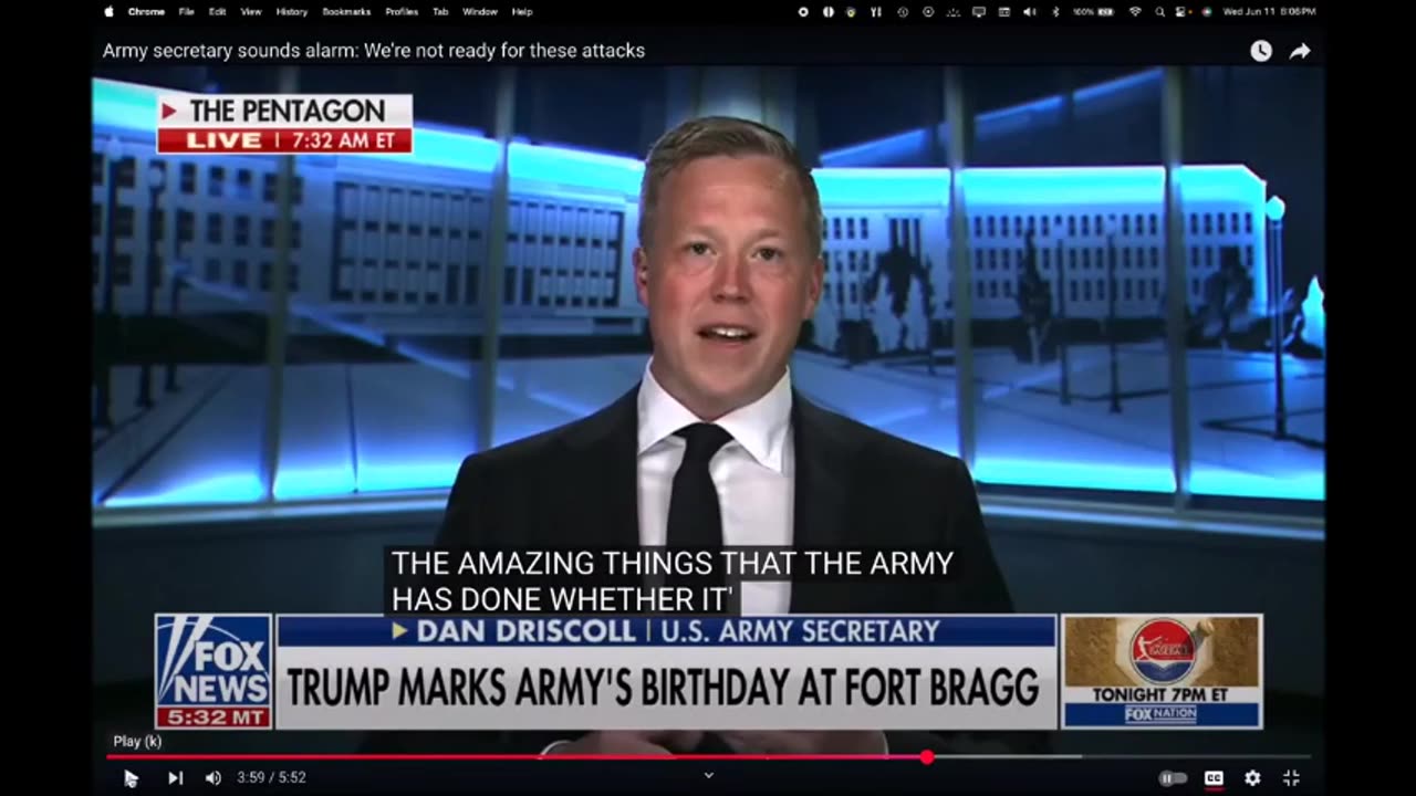 déclaration à Fox News qu'un astronaute était actuellement sur la Lune.