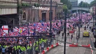 Manchester Thousands of people on the streets calling for remigration.