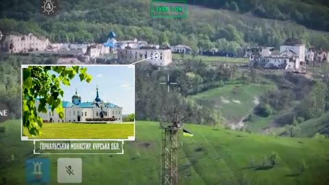 🇺🇦🔼 On May 9, the Ukrainian flag flies in the center of Gornal, Kursk region.