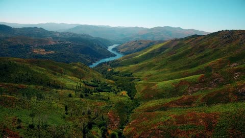 Breathtaking Valley Nature Landscape with Lush Green Scenery