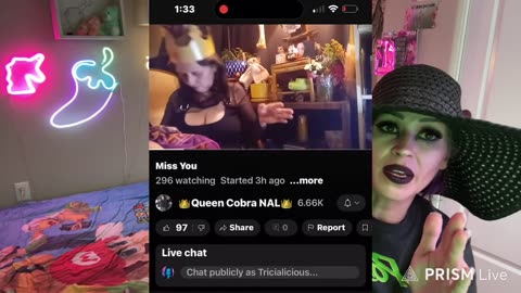 08/27/25 Tricialicious VOD: "LIVE! Stolen Valor, Deception, Seeds, Redrum_ 3 TTS, $5 MEDIA"