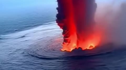 RARE FOOTAGE OF VOLCANO UNDER THE SEA