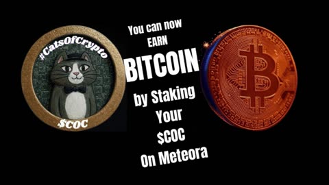 Stake #CatsOfCrypto and Earn #Bitcoin and $COC on Meteora