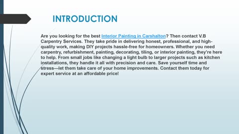 Looking for the best Interior Painting in Carshalton