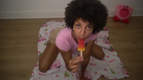 Asmr Sucking Popsicle on my knees