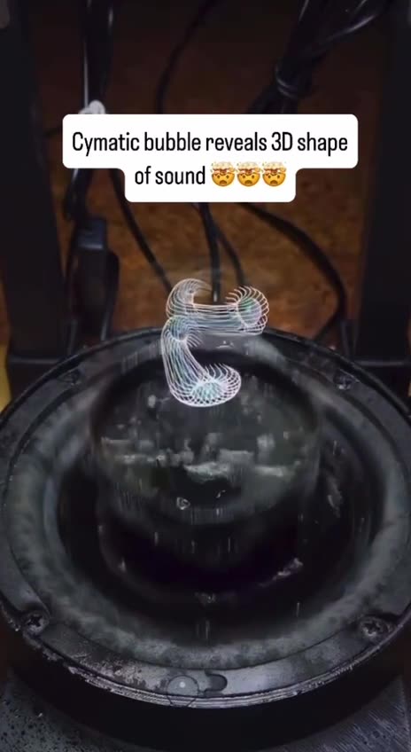 Cymatic bubble reveals 3D shape of sound