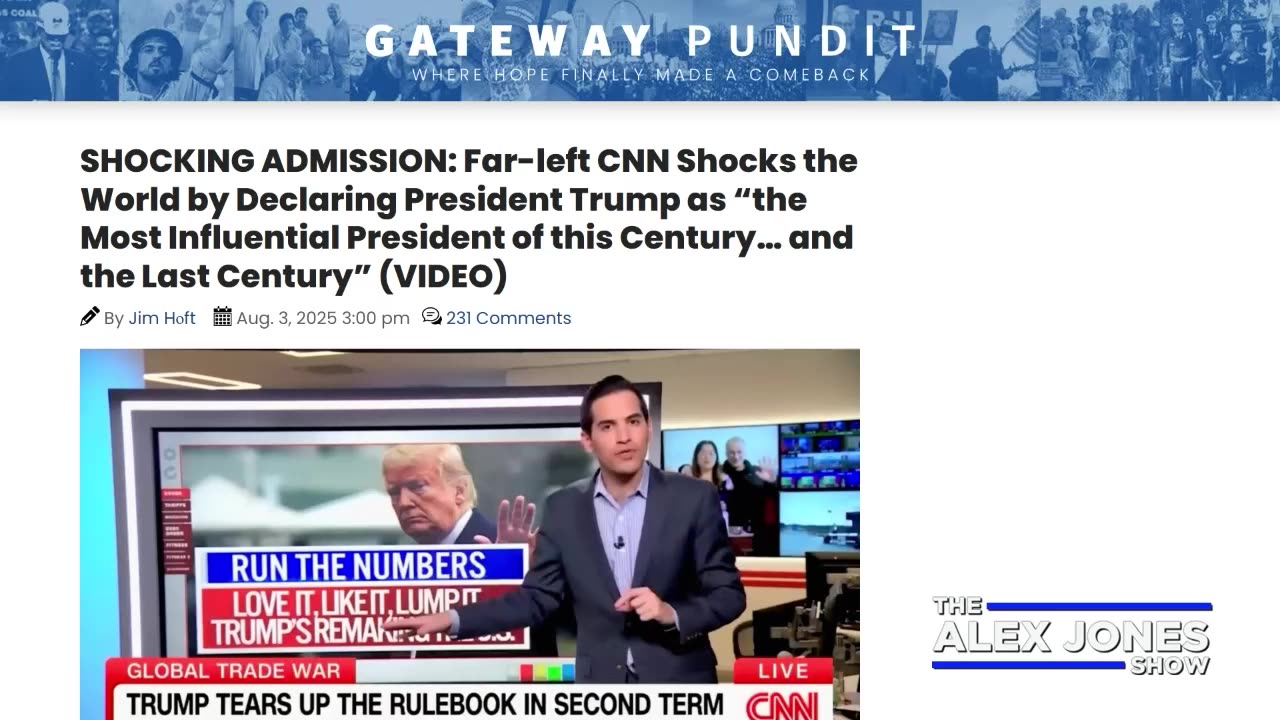 BREAKING VIDEO: CNN Finally Admits That Trump Is “The Most Influential President Of This Century & The Last Century!”