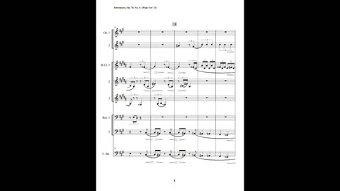 Johannes Brahms – Intermezzo, Op. 76, No. 6 (Woodwind Octet)
