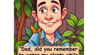 Did You Water the Plants… or the Plastic Ones? 🤔🌱 #DadJoke #FamilyFun