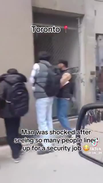 Toronto: The Lineup For A Security Job -- No Whites Visible