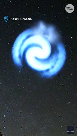 SpaceX Falcon 9 launch creates mesmerizing blue spiral #Shorts