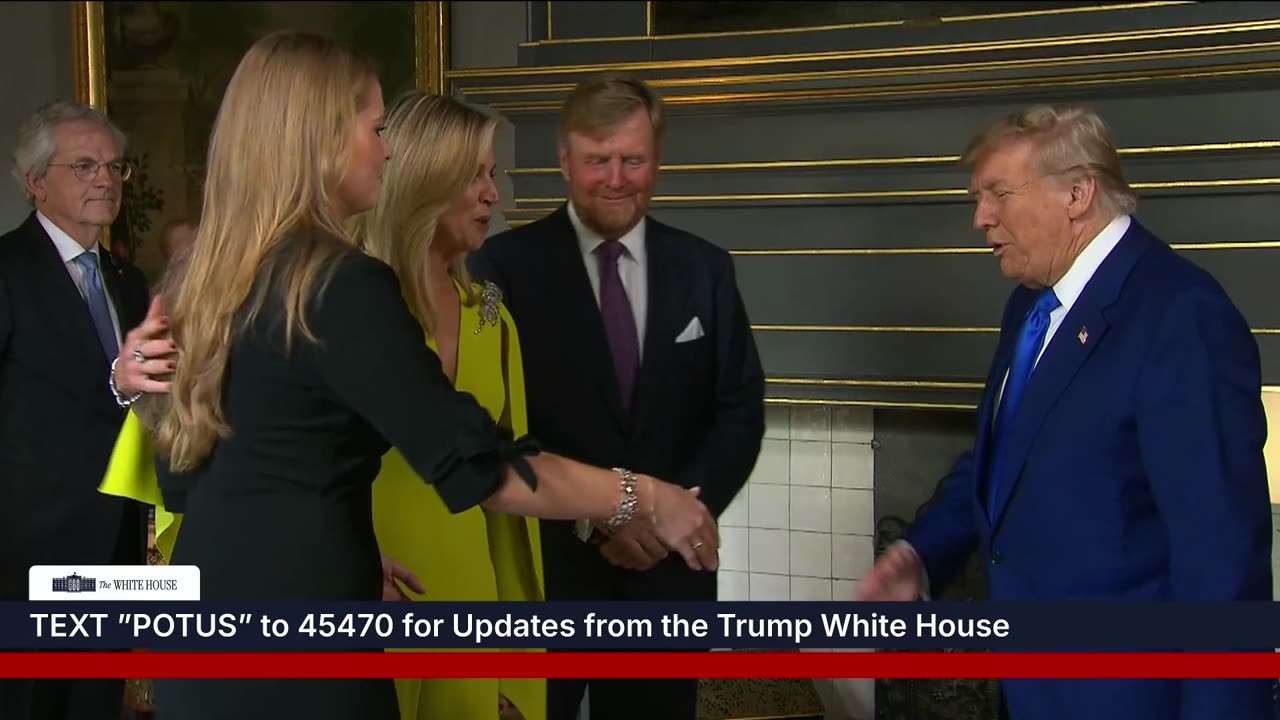 President Trump Greets the King and Queen of the Kingdom of the Netherlands