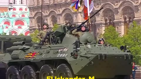 El sistema de misiles Iskander-M en el Desfile de la Victoria