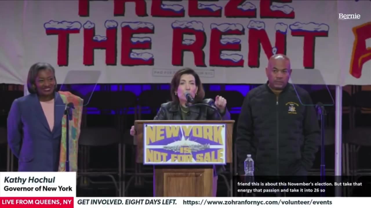 🚨 Gov. Kathy Hochul: “With your help, we will elect Zohran and we take back America.”