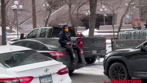 Soros backed Antifa militia now showing up at the anti ice riots in Minneapolis, Minnesota with assault rifles
