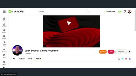 Jack Bosma: Vimeo Accounts