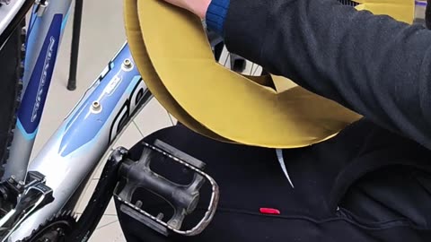 How to properly install a new bicycle derailleur cable cover.